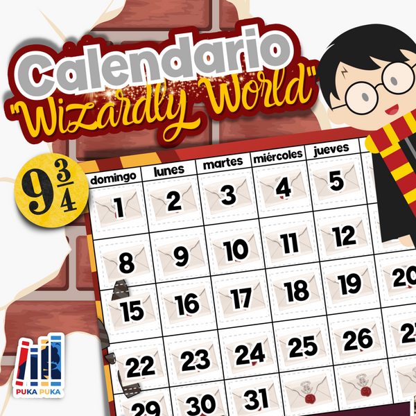 Calendario Español Colección "Wizardly World"