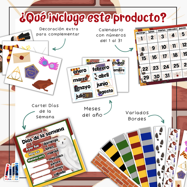 Calendario Español Colección "Wizardly World"