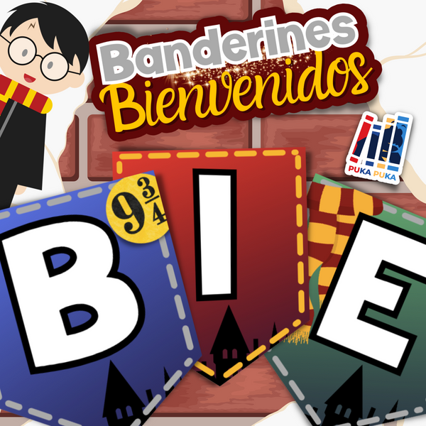 Banderines Bienvenidos Colección "Wizardly World"