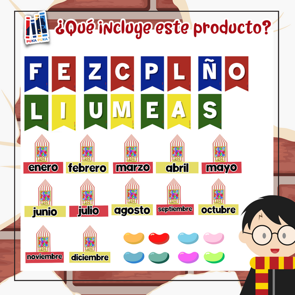 Afiches Cumpleaños Colección "Wizardly World"