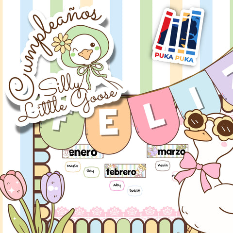 Afiches Cumpleaños: Colección "Silly Little Goose"