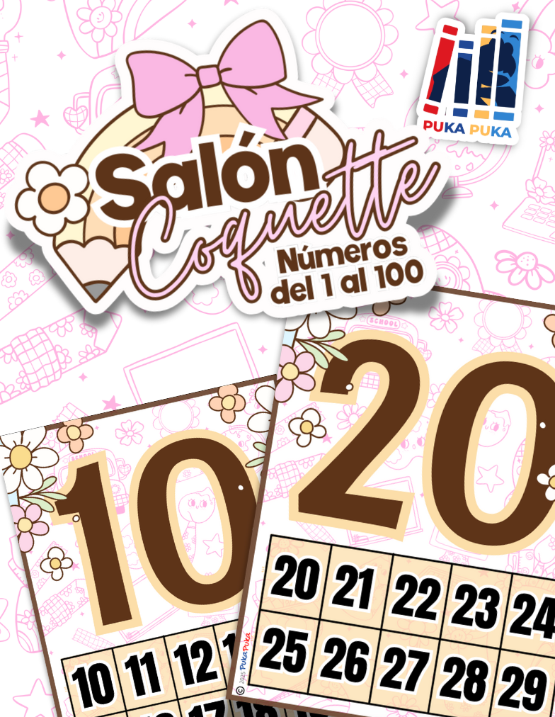 Números del 1 al 100: "Colección Salón Coquette"