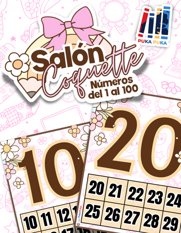 Números del 1 al 100: "Colección Salón Coquette"