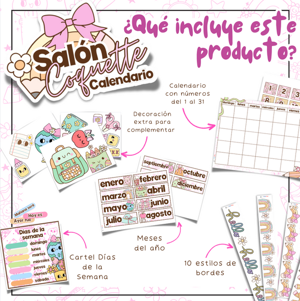 Calendario: Colección "Salón Coquette"