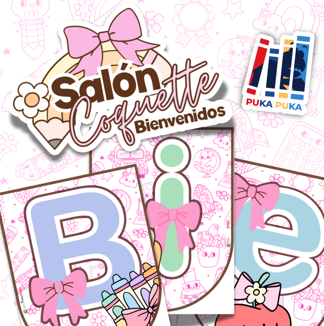 Banderines Bienvenidos: Colección "Salón Coquette"