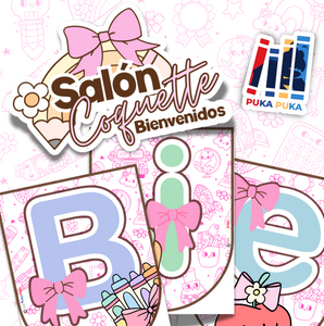 Banderines Bienvenidos: Colección "Salón Coquette"