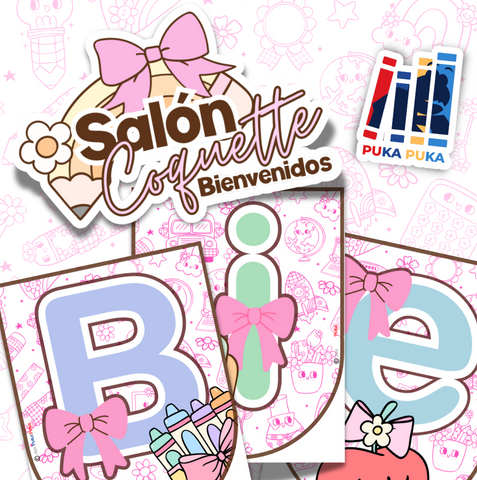 Banderines Bienvenidos: Colección "Salón Coquette"