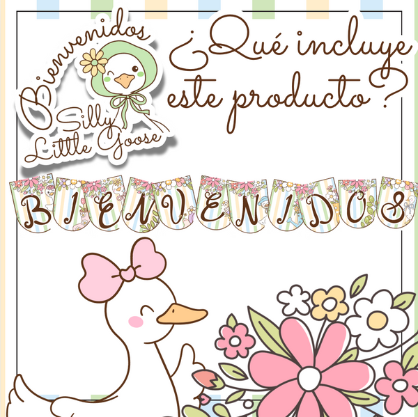 Banderines Bienvenidos: Colección "Silly Little Goose"