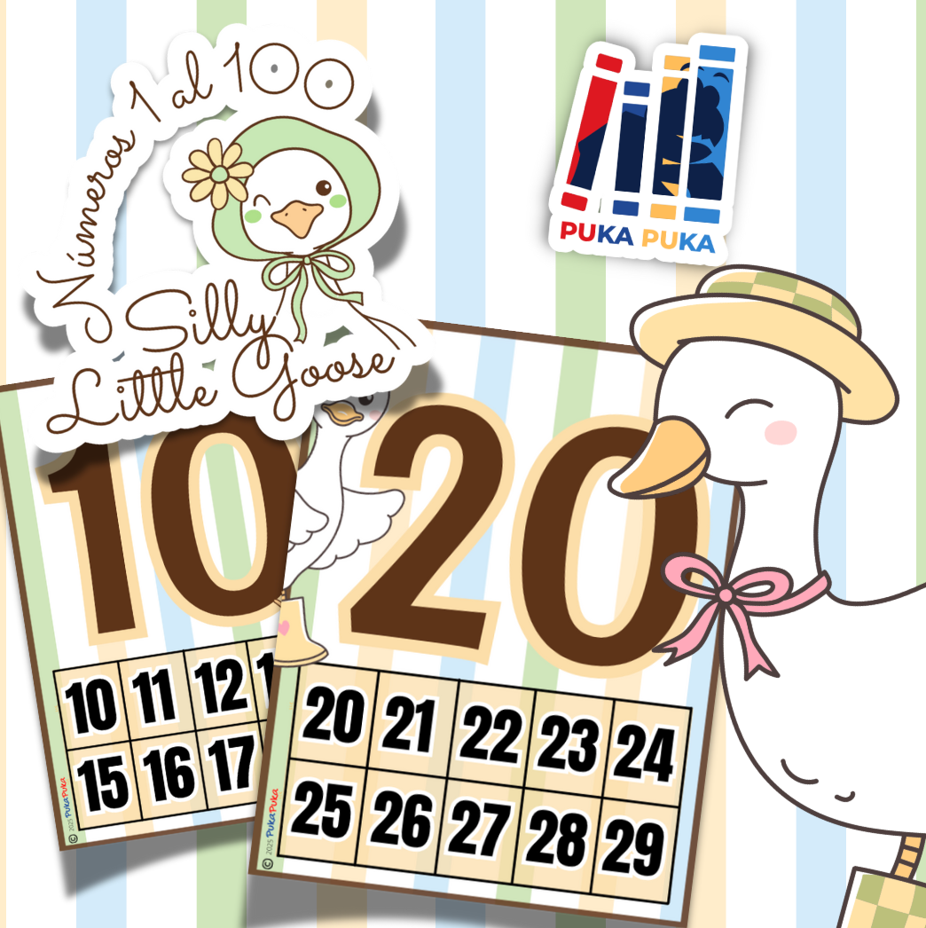 Números del 1 al 100: Colección "Silly Little Goose"