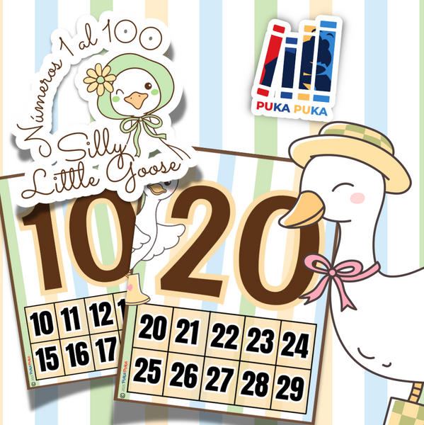 Números del 1 al 100: Colección "Silly Little Goose"