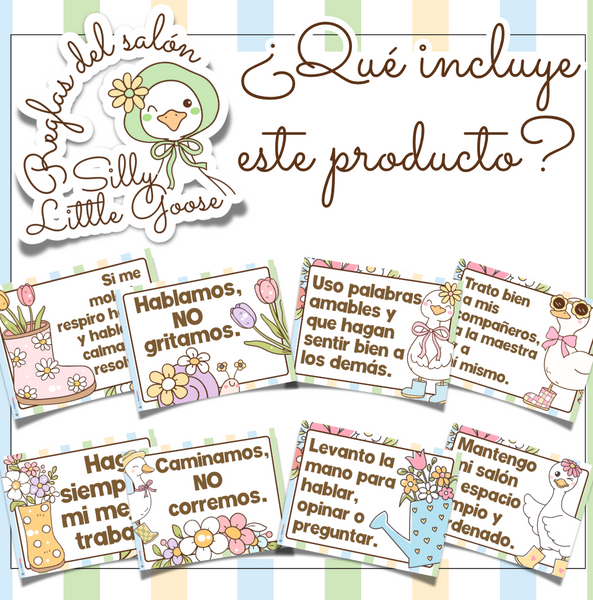 Reglas del salón: Colección "Silly Little Goose"