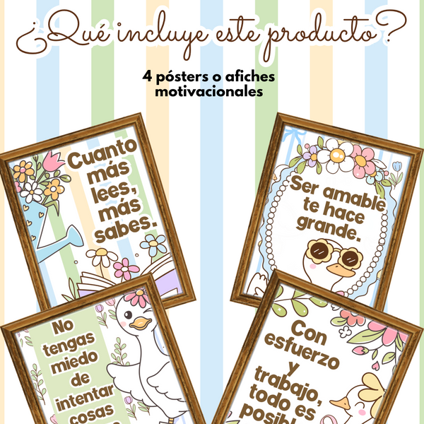 Afiches motivaciones: Colección "Silly Little Goose"